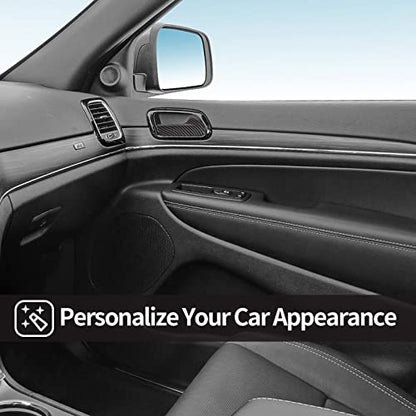 CheroCar for Jeep Grand Cherokee Inner Door Handle Bowl Trim Cover Decoration for Jeep Grand Cherokee 2011-2025, Interior Accessories (Carbon Fiber)