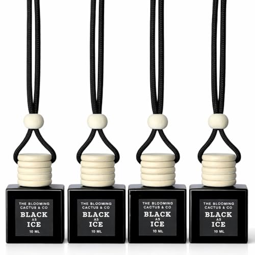 4 Pack Air fresheners | Premium Car Diffuser – Handmade in USA | Phthalate-Free, Non-Toxic Fragrance | Stylish Air Freshener for Car & Small Spaces. (10 ml All Black - Black Ice (Type) set of 4) - style: 10 ml All Black - Black Ice (Type) set of 4