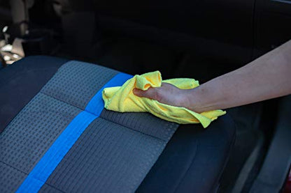 The Rag Company - Edgeless 300 - Microfiber Detailing Towels, Perfect for Removing Polishes, Sealants, and Glaze; Great for Interior Cleaning and Dirty Jobs; 300GSM, 16in x 16in, Yellow (10-Pack) - color: Yellow