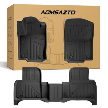 Floor Mats Fit for Mercedes Benz GLE 2016-2019 350 400 43 AMG 450 AMG 500 500e 550 550e 63 AMG S & 2012-2019 ML/GL/GLS Series - AOMSAZTO TPE All Weather Custom Fit Floor Liners 1st & 2nd Row Car Mats - style: 3) for Mercedes Benz GLE | 2016-2019 | Floot M