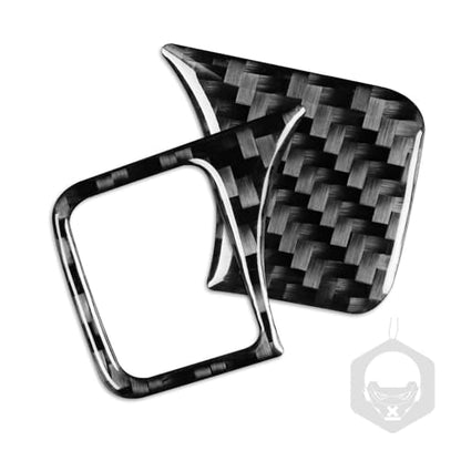 NVCNX Carbon Fiber Compatible with Mercedes-Benz C-Class W204 C250 C300 C350 C63 AMG 2011 2012 2013 2014 Sedan /2012-2015 Coupe Accessories Dash Headlight Switch Cover Interior Trim Sticker Decal 2PCs - color: Dash Headlight Switch Button Trim - for 2011+
