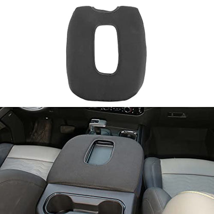 Armrest Pad Cover Center Console Lid Cover Compatible with 2019-2023 Chevrolet Silverado & GMC Sierra, 2020-2023 Chevy Suburban, Interior Console Replacement Accessories, Black - color: Black (Elasticity)