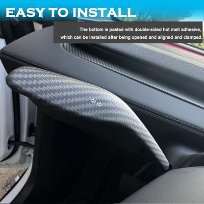 YHCDSEA Steering Lever Cover for Tesla Model Y Juniper, Gear Shift Cover Accessory - Decorative Cover (My Juniper-Matt Carbon Fiber Pattern) - style: MY Juniper-Matt Carbon Fiber Pattern