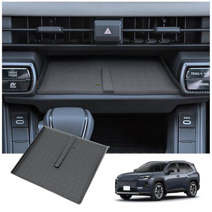 BIXUAN 2026 RAV 4 Wireless Charging Protective Mat for 2026 Toyota RAV 4 Wireless Charger Tray Pad Center Console 2026 RAV 4 Middle Console Interior Accessories - color: Black3