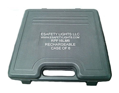 RPF16LM6 CASE OF 6 AMBER RECHARGEABLE 9-FUNCTIONS PORTABLE 16 LED POWER FLARE POWER-MARKERS ROADSIDE EMERGENCY MAGNETIC - color: AMBER