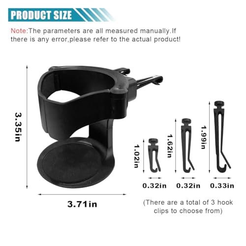 KITUREK Cup Holder for Car, Multi-Function Car Cup Holder Organizer, Car Trash Can, Hanging Cup Holder Expander for Car Air Vents, Vehicle Beverage Organizer Suitable for Cars Trucks (2 PCS)