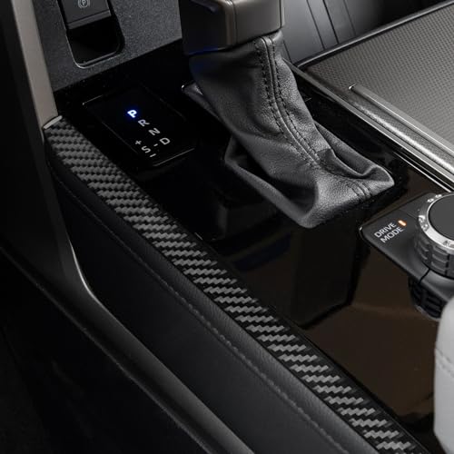 NVCNX Real Premium Carbon Fiber for Toyota Tundra 2022-2026 / Sequoia 2023-2026 2024 2025 Truck Pickup SUV Car Center Console Sides Strip Cover Interior Trim Accessories Overlay Sticker Decal 2PCs - color: Center Console Sides Strip Trim