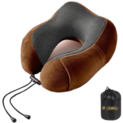 Travel Pillows for Airplane - Neck Pillow Airplane and Car Use - Soft Comfortable Memory Foam Travel Neck Pillow - Travel Essentials for Women and Men (Chocolate Brown) - color: Chocolate Brown