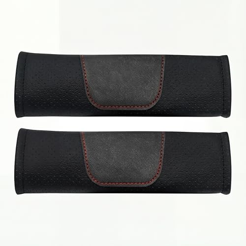 Set of Soft Auto Seat Belt Cover Seatbelt Shoulder Pad 2 PCS for a More Comfortable Driving Compatible with All Cars Black - color: Black