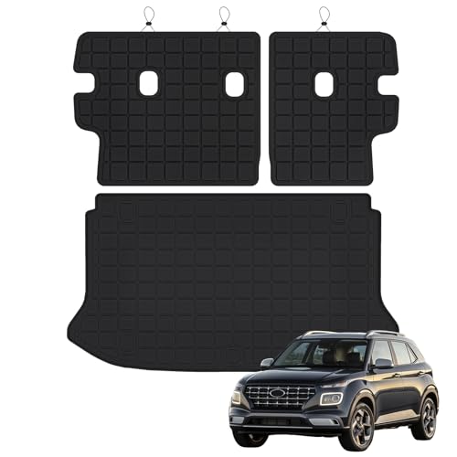 Cargo Liner for 2020-2025 2026 Hyundai Venue (Only Fit Upper Cargo Mat) & Backrest Mat,TPE All Weather Protection Car Trunk Mat Covering the Backrest Mat with Velcro Fastener Accessories - size: For 2020-2026 Venue Cargo Mat