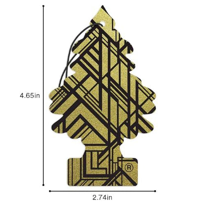 LITTLE TREES Car Air Freshener | Hanging Tree Provides Long Lasting Scent for Auto and Home | 24 Air Fresheners |Gold - color: Gold