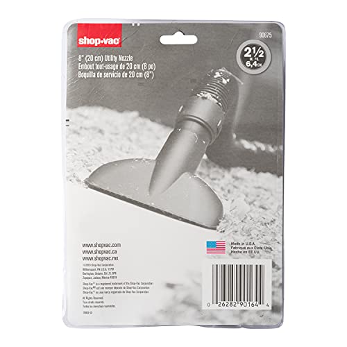 Shop-Vac 9067500 Utility Nozzle, 8 Inch x 2.5 Inch Diameter, Compatible With Shop-Vac Wet/Dry Vacuums - size: 8-Inch x 2.5-Inch, style: 8-Inch Utility Nozzle