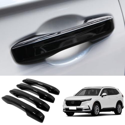 Car Accessories Exterior Door Handle Cover Trim Without Smart Holes Compatible with Honda CR-V CRV 2023 2024 2025 2026 (Glossy Black) 4PCS ABS - color: Glossy Black