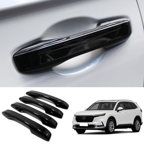 Car Accessories Exterior Door Handle Cover Trim Without Smart Holes Compatible with Honda CR-V CRV 2023 2024 2025 2026 (Glossy Black) 4PCS ABS - color: Glossy Black