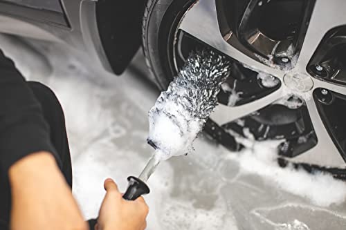 Detail Factory Wheel Brush Kit with Interchangeable Microfiber Covers | Ultra-Soft Cleaning, Washing and Detailing Wheels, Tires Rims - color: Gray