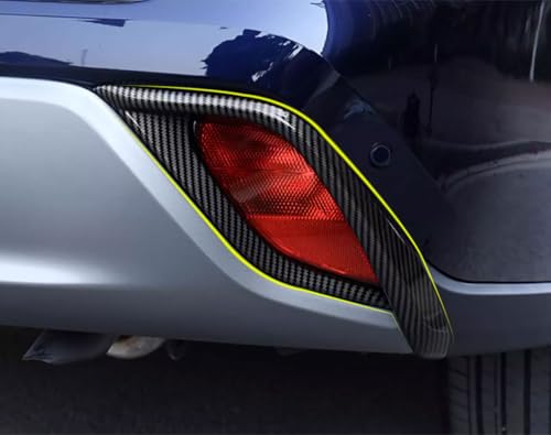 Rear Fog Light Cover Trim Compatible with Toyota Highlander 2026 2025 2024-2022, ABS Durable Exterior Car Accessories, Easy Snap-On Installation 2PCS, Carbon Fiber Pattern - color: Carbon Fiber Pattern