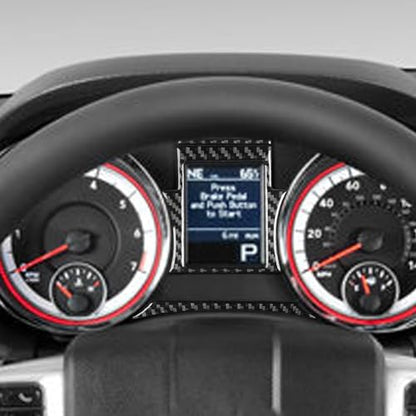 NVCNX Real Premium Carbon Fiber Accessories for Dodge Durango 2011-2013 2012 Car Dash Board Dashboard Instrument Cluster Panel Cover Interior Trim Sticker Decal 3PCs - color: 2011-2013 Dash Instrument Cluster Trim