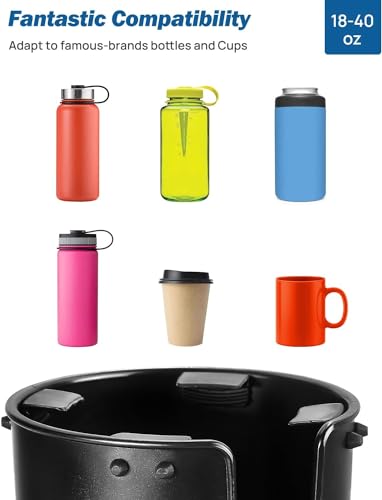 JOYTUTUS Cup Holder Expander for Car, 2 Pack Car Cup Holder Expander for YETI, Hydro Flask, Nalgene, Large Car Cup Holders Hold 18-40 oz Bottles and Mugs, Universal Car Cup Holder Adapter - size: 2pcs
