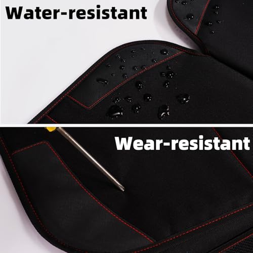 Car Seat Protector With Non-Slip Rubber Padded Backing, Waterproof Thickest Padding for Child Seats, No Imprint Under Baby Seat (Red-1pcs) - color: 1pcs-Black with Red Stitching