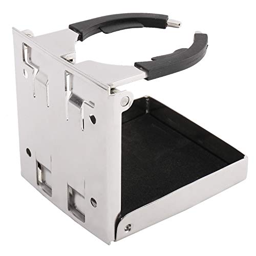 DasMarine 1 PC Stainless Steel Adjustable Folding Down Drink Holder Cup Holder for Marine/Boat/Caravan/Car (1 PC)