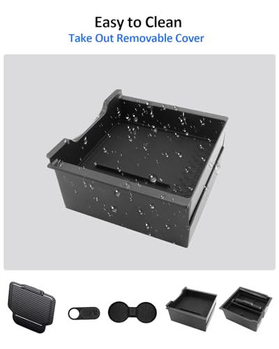 5PCS Double-Layer Center Console Organizer Tray for Tesla Model Y Juniper 2025 2026 Accessories Refreshed Car Storage Tray Armrest Tray Insert Cup Holder Hidden Compartment Storage Box - size: Juniper (Style 3)