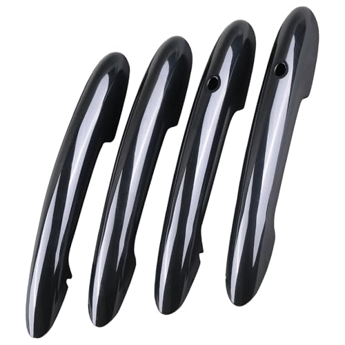 Osompar 4PCS Door Handle Cover Trim Piano Black Compatible with Mini Cooper F55 F60 w/Comfort Access (w/Push Button) - color: Black
