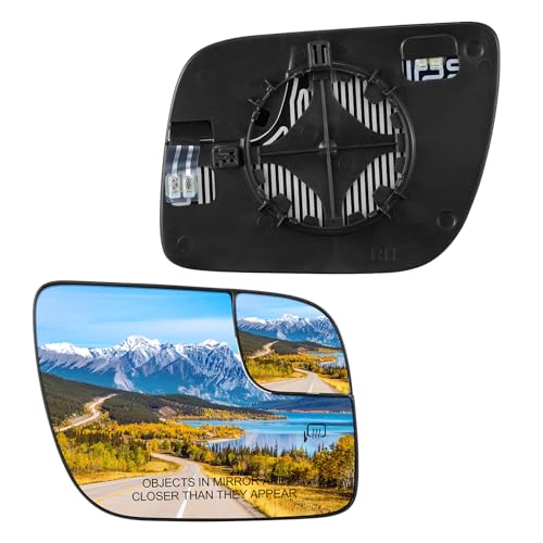 BDFHYK Mirror Glass Compatible with 2011-2019 Explorer Side View Exterior Mirror with Backing Plate, Replaces BB5Z17K707 BB5Z17K707A BB5Z17K707B,Heated (Right Side) - size: Right Passenger Side, style: 2011-2019 Explorer