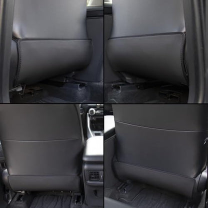 XITER With "Pathfinder" LOGO 2Pcs Leather Car Seat Back Protectors Kids Kick Mats Waterproof Backseat Covers for Pathfinder 2013-2025,2026 Interior Accessories (Black)