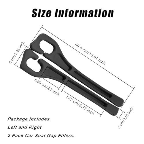 Car Seat Gap Filler Organizer 2 Pack, Car Gap Filler with Storage Slot Between Seat and Console, Universal Anti-Drop Organizer for Auto SUV Truck Accessories, Black - size: 2 PCS #1