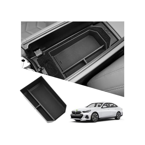 Ruiya 2024-2026 5 Series Center Console Organizer for BMW 5 Series Accessories ABS Armrest Console Organizer Compatible with 2024 2025 2026 BMW 530i/540i/550e/i5 eDrive40/i5 xDrive40/i5 M60 - color: 2024+ BMW 5 Series
