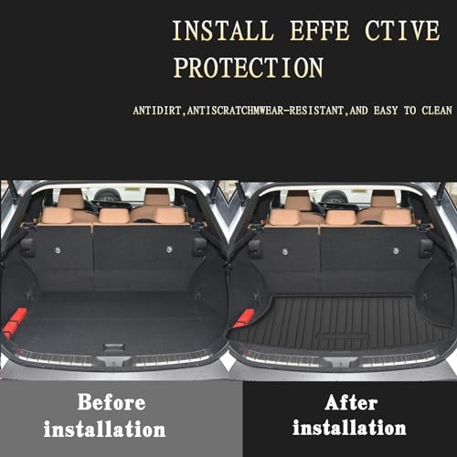 Elsetyler Custom Fit for Cargo Liner Lexus RZ 2023-2026 - Black TPE All Weather Heavy Duty Waterproof Rear Cargo Tray Trunk Floor Mat Protector - color: Lexus RZ 2023-2026