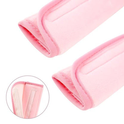 yuntop 2 PCS Car Seat Belt Pads Cover Soft Seat Belt Shoulder Pad Safety Belt Strap Shoulder Pad Comfortable Driving Compatible with Most Cars Helps Protect You Neck and Shoulder (Pink) - color: Pink