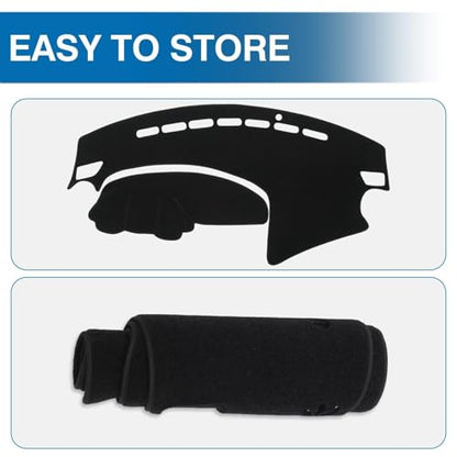 KUST Black Dash Cover for 2010 2011 2012 2013 Mazda3 Non-Slip Dashboard Cover Polyester Center Console Dash Cover Interior Accessories for Mazda3 Custom Fit Dash Mat Car Dash Protector No Glare - size: Mazda3 10-13(black)