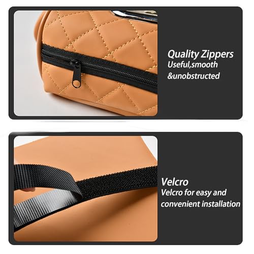 Multifunctional Car Armrest Cover with Cup Holder, Universal Fit Center Console Cover, High Resilience Foam, Tissue, Phone Stand and Multi Pocket Organizer (Red) - color: Red