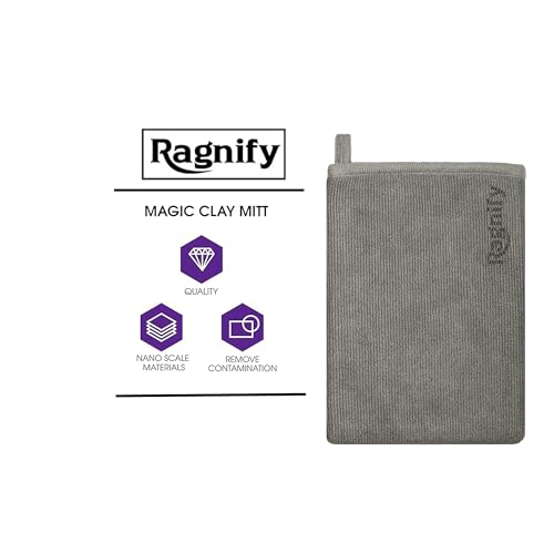 Pack of 2 Clay Mitt Auto Detailing Medium Grade Clay Bar Alternative Mitt for Flawless Removal of Surface Bonded Micro Contaminant (Gray) - color: Gray