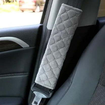 2 Pack Soft Car Seat Belt Shoulder Pads, Comfort Seatbelt Covers, Universal Fit for Cars, SUV, Backpack, Protect Neck and Shoulder from Rubbing (Grey)