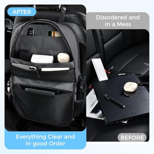 Coverado Backseat Car Organizer, Heavy-Duty Durable Dual-Way Use Car Back Seat Organizer Waterproof with Reinforced Pockets, Zipper Closure Design, Protect Valuables from Spills, Keeps Car Tidy - size: 1 Pack-New