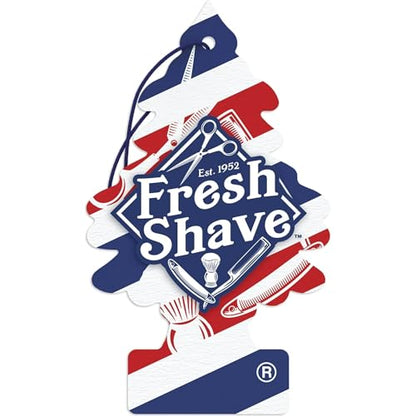 Little Trees Car Air Freshener 6-Pack (Fresh Shave) - size: 6 Count (Pack of 1)
