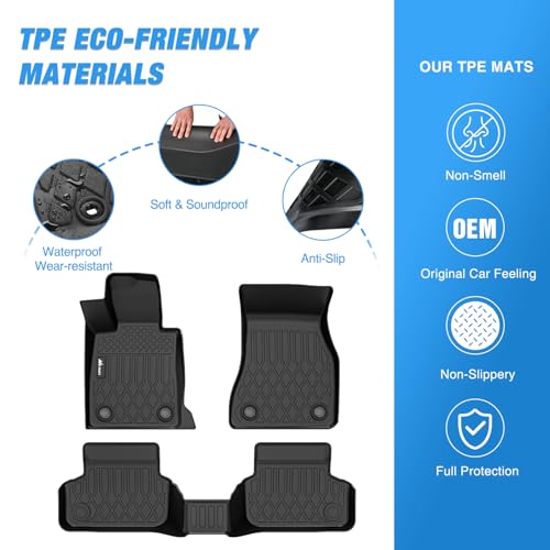 Nilight TPE Floor Mats for BMW 5 Series G30 520i 530e 530i 535i 540i 540d 550i 2017 2018 2019 2020 2021 2022 2023, All Weather Custom Fit Heavy Duty Floor Liners - color: 2017-2023 BMW 5 Series