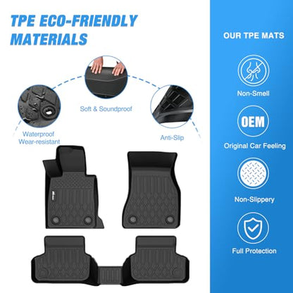 Nilight TPE Floor Mats for BMW 5 Series G30 520i 530e 530i 535i 540i 540d 550i 2017 2018 2019 2020 2021 2022 2023, All Weather Custom Fit Heavy Duty Floor Liners - color: 2017-2023 BMW 5 Series