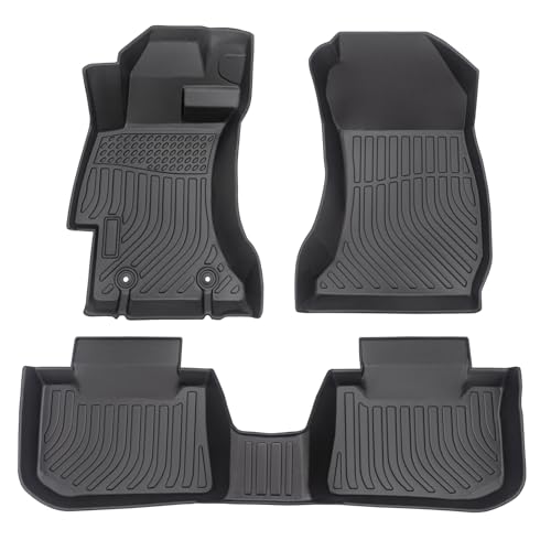 All Weather Floor Mats for 2012-2016 Subaru Impreza, Floor Mats Fits 1st & 2nd & Row, 3D Anti-Slip Waterproof TPE Rubber Protector Car Mats Full Set Liners - color: 2012-2016 Subaru Impreza