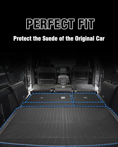 Cargo Liner Compatible with 2018-2024 Ford Expedition MAX/Lincoln Navigator L Trunk Mat Cargo Mat Back Seat Cover Protector(Backrest Mats+Trunk Mat) - size: FOR 18-24 Ford Expedition MAX&Lincoln Navigator L