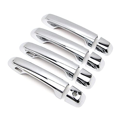 Dreamseek Door Handle Cover for Toyota Land Cruiser Prado J150 J200 LC200 Lexus GX460 2010-2022 Molding Chrome Exterior Trim Decoration Protector Cap w/Smart Keyhole