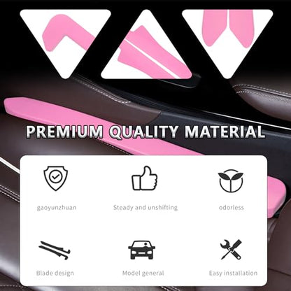 Junecarp Car Seat Gap Filler 2 Pack,Car Gap Filler Organizer to Impede Items from Dropping,Essential Interior Car Accessories Seat Gap Plug (Pink) - color: Pink/2pcs