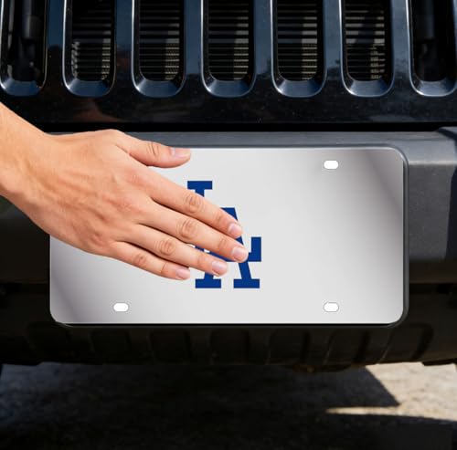 Fans Matte Metal for Dodgers License Plate Tag - color: DQ BZ