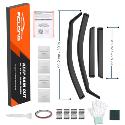 in-Channel Rain Guards Black Window Visors Compatible with Jeep Grand Cherokee 2011 2012 2013 2014 2015 2016 2017 2018 2019 2020 Side Shatterproof Sun Visor Window Deflectors 4-Pieces - size: Fit for Jeep Grand Cherokee 2011-2020 In Channel