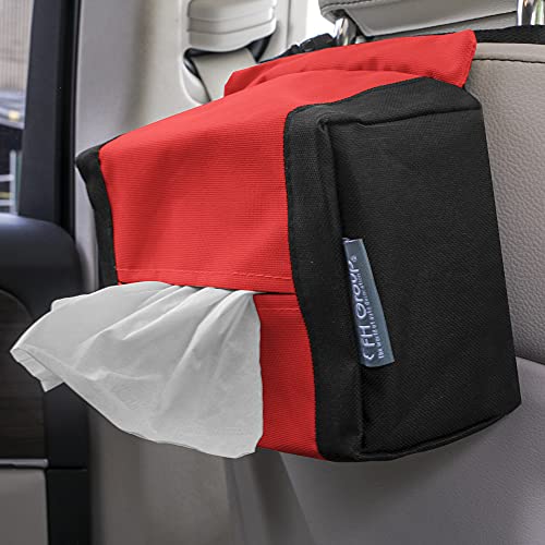 FH Group E-Z Travel Napkin Tissue Dispenser Holder fits Most Cars, SUVs, Trucks, and Vans Red - color: Red