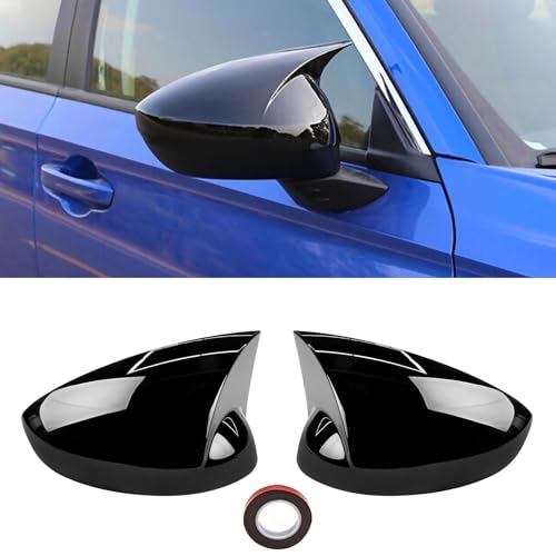 Moonlinks Compatible with 2022 2023 2024 2025 2026 Honda Civic Side Ox Horn Mirror Cover Overlay,Glossy Black LH & RH Side Door Exterior Rearview Mirror Cap Trim for 11th Gen Civic (1 Pair) - size: 11th OX Horns- Pair Black