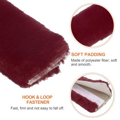 HARFINGTON 2pcs Car Seat Belt Pad Soft Fiber Seatbelt Shoulder Strap Covers Comfortable Driving Cushion Universal Car Accessories for Car, Burgundy - color: Burgundy
