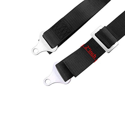 RASTP 4 Point Safety Harness Set with Ultra Comfort Heavy Duty Shoulder Pads,(Pack of 1) (Black)